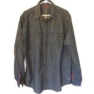 Nautica Denim Men Button Down Shirt